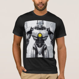 Graphic Novel Cyborg White Armored Mecha T Shirt