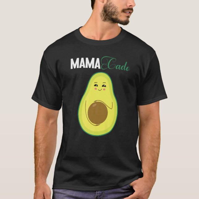 Graphic of Mamacado Papacado for Avocado   2 T Shirt (Framsida)