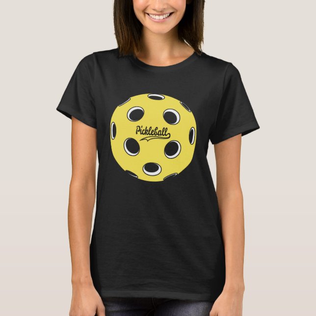 Graphic Pickleball Ball Yellow T Shirt (Framsida)