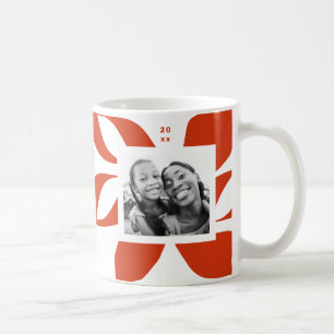 Graphic Poinsettia Helgdag Photo Kaffemugg
