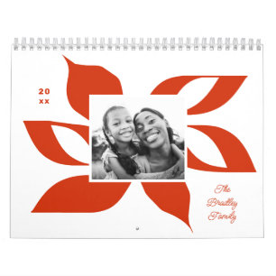 Graphic Poinsettia julfoto Kalender