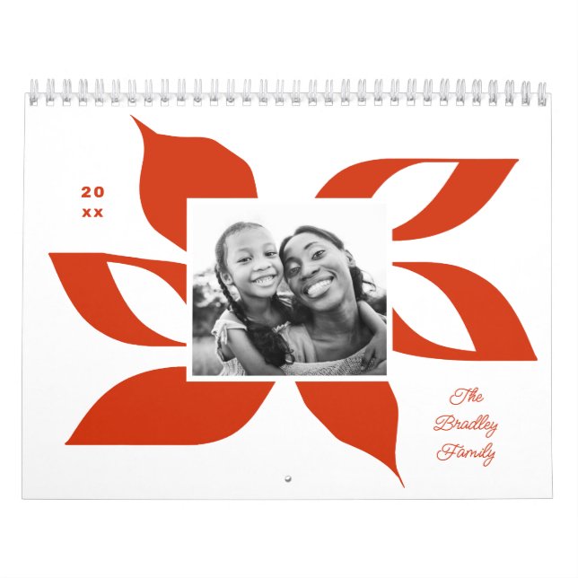 Graphic Poinsettia julfoto Kalender (Omslag)