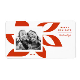 Graphic Poinsettia Photo Fraktsedel