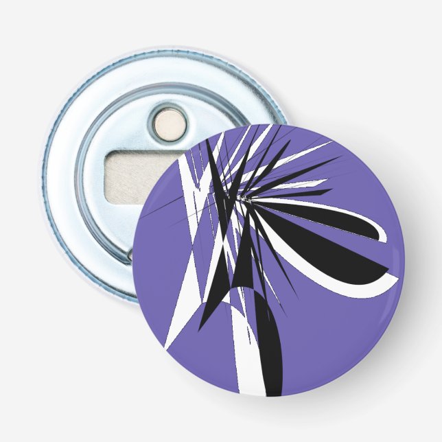 Graphic purple bottle opener / Décapsuleur graphic Flasköppnare (Framsidan)