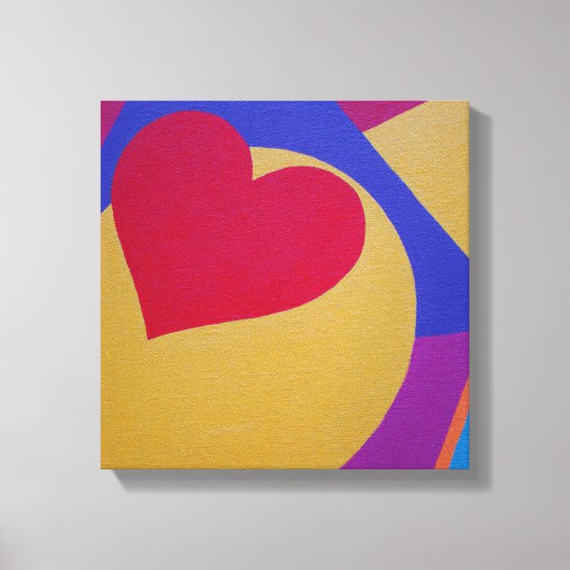 Graphic Red Heart Canvas Print (Framsida)