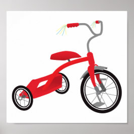 Graphic Red Tricle Poster