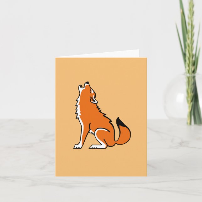 Graphic Red-VARG - Bevara - Orange Note Card Kort (Framsida)