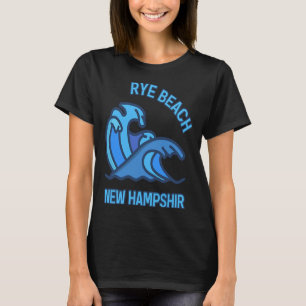 Graphic Rye Beach New Hampshire Pocket Wave Souven T Shirt