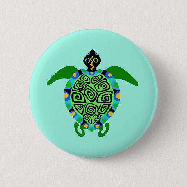 Graphic - Sea TURTLE - Animal Lover - Ocean Aqua Knapp (Framsida)