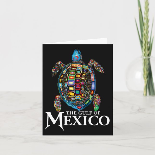 Graphic Sea Turtle Bukt i Mexiko glömmer aldrig Tr Kort (Framsida)