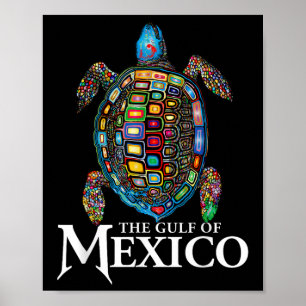 Graphic Sea Turtle Bukt i Mexiko glömmer aldrig Tr Poster