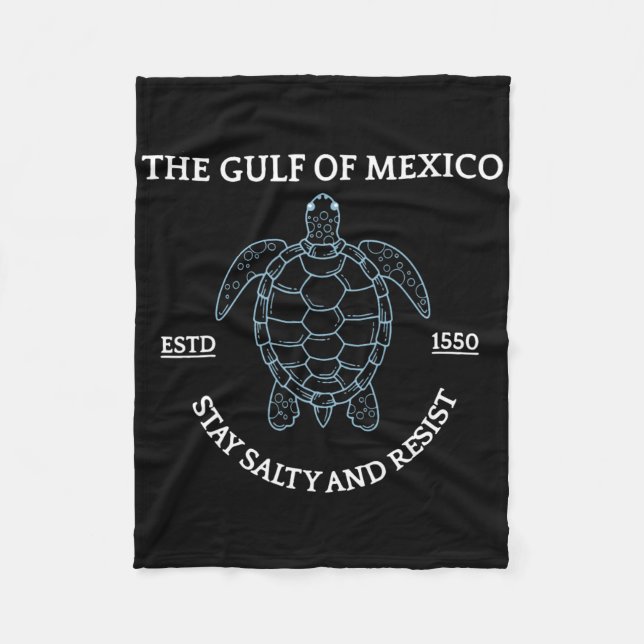 Graphic Sea Turtle Bukt of Mexico Est 1550 Fleecefilt (Framsidan)