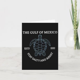 Graphic Sea Turtle Bukt of Mexico Est 1550 Kort