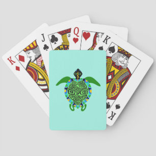 Graphic-Sea TURTLE - Conservation - Turquise - Casinokort