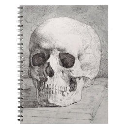 Graphic Skull Art: Minimalist & Bold Ink Design Anteckningsbok
