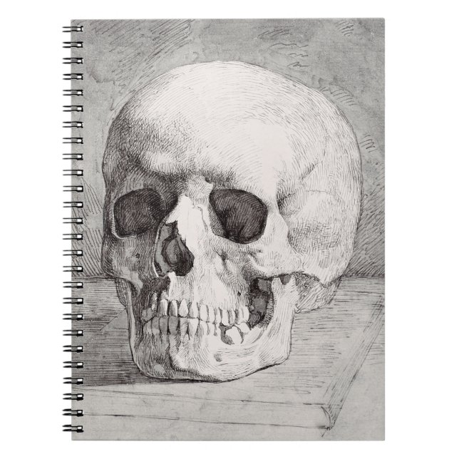 Graphic Skull Art: Minimalist & Bold Ink Design Anteckningsbok (Framsidan)