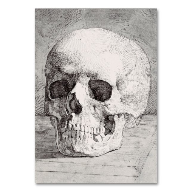 Graphic Skull Art: Minimalist & Bold Ink Design Bordsnummer (Framsidan)