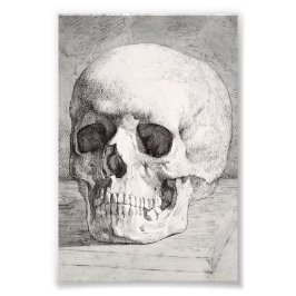 Graphic Skull Art: Minimalist & Bold Ink Design Fototryck