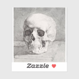 Graphic Skull Art: Minimalist & Bold Ink Design Klistermärken