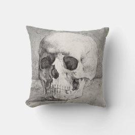 Graphic Skull Art: Minimalist & Bold Ink Design Kudde