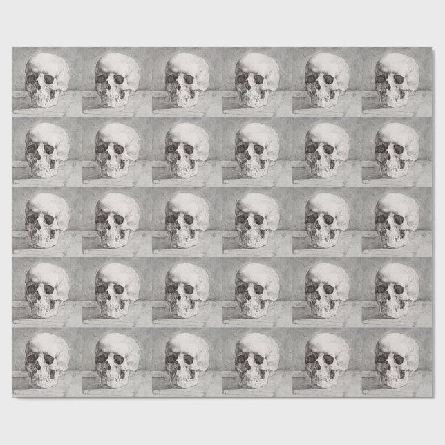 Graphic Skull Art: Minimalist & Bold Ink Design Presentpapper (Platt)