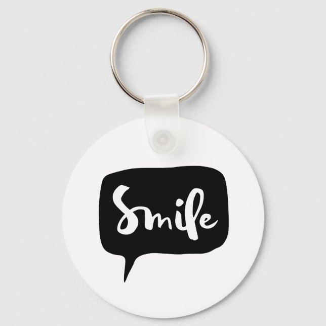 Graphic Smile Tal Bubble Image InspirationalArt Nyckelring (Framsida)
