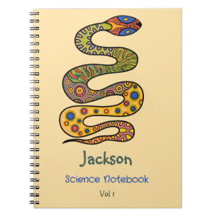 Graphic Snake Named School Subjekt Anteckningsbok
