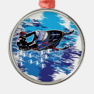 Graphic Snowmobiler Julgransprydnad Metall