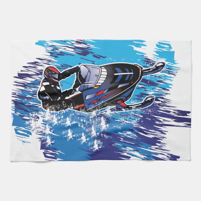 Graphic Snowmobiler Kökshandduk (Horisontell)