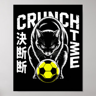 Graphic Soccer Cat - Motivational Wall Art Poster