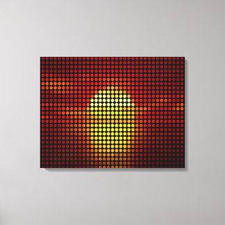 Graphic sol-punkter i tro - stil Wrapped Canvas