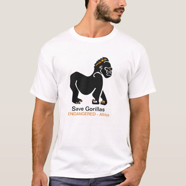 Graphic Spara GORILLAS - Wildlife-krigare - T Shirt (Framsida)