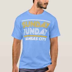 Graphic Sunday Funday Red KC American Cool Sport T Shirt