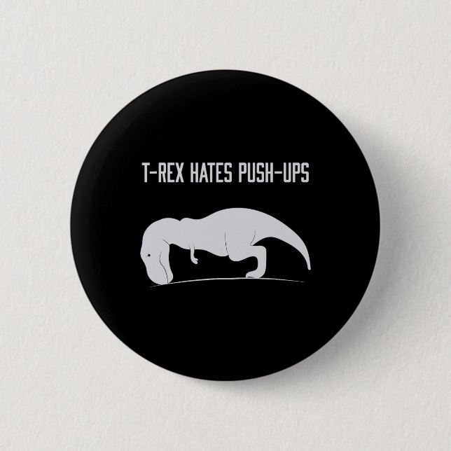 Graphic T-rex Hates Push-ups Funny Gym Trex Pet Di Knapp (Framsida)