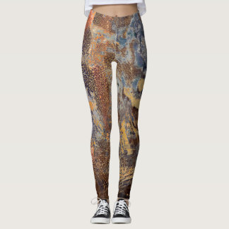Graphic Tarnerat Metall Abstrakt Mottled Mönster Leggings