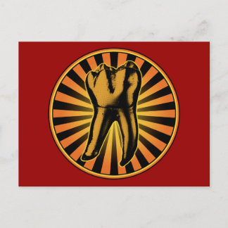 Graphic Tooth Emblem Vykort