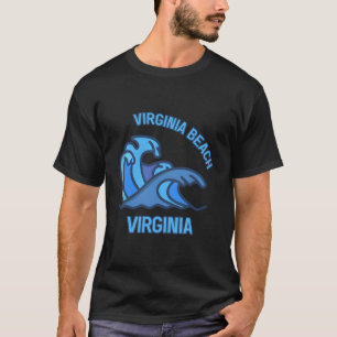 Graphic Virginia Beach Virginia Pocket Wave Souven T Shirt