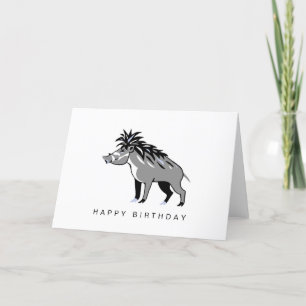 Graphic - Warty GRIS - Warthog - Wildlife - Kort