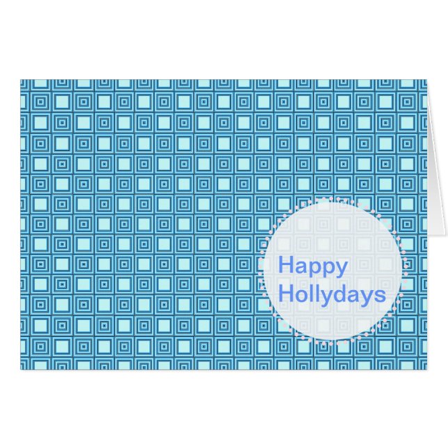 Graphical Blue White Hälsningskort (Framsidan Horizontal)