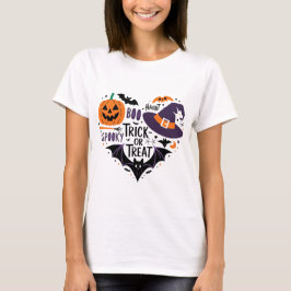 Graphical Halloween Tick eller Treat T-shirt