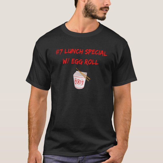 Graphics Chinese Food Apparel 7 Lunch Speciell W E T Shirt (Framsida)