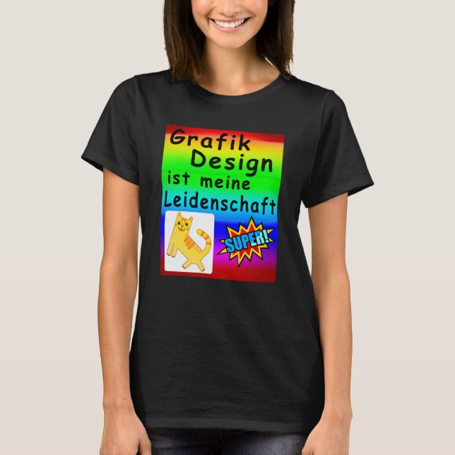 Graphics Designer Designer Ord Witty artist T Shirt (Framsida)