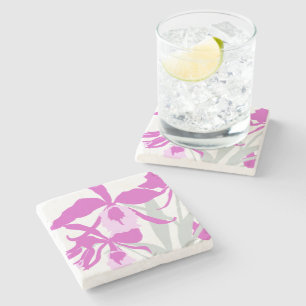 Graphics, modern blomma lila orchid stenunderlägg