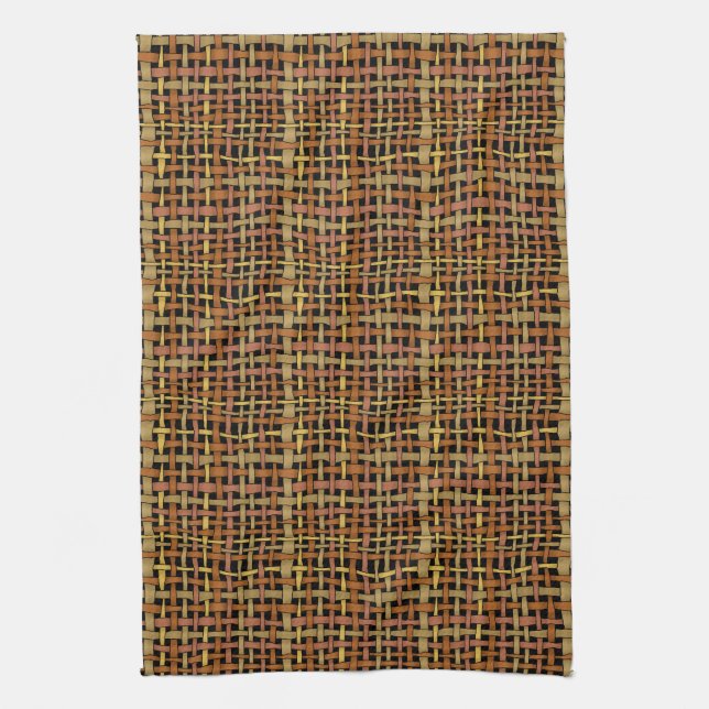 Graphics Natural tittar woven Burlap Red Kökshandduk (Vertikal)
