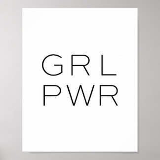 Graphics Power Print, GRL PWR, feminist Print Poster