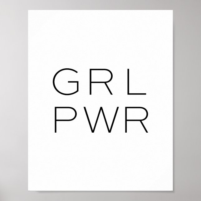 Graphics Power Print, GRL PWR, feminist Print Poster (Framsidan)