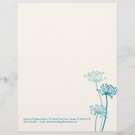 Graphik, modern blomkö parsley letterhead brevhuvud