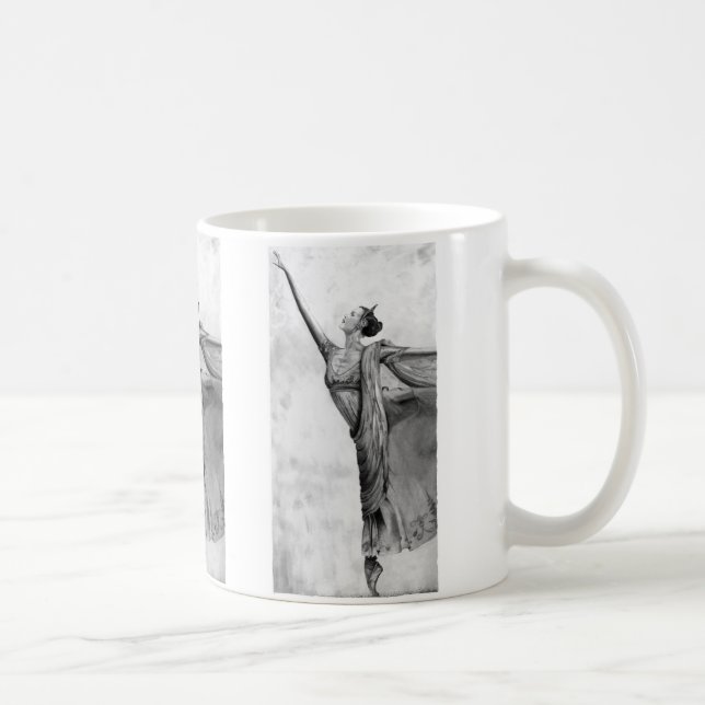 Graphite Ballerina Dancer Ballet Kaffemugg (Höger)