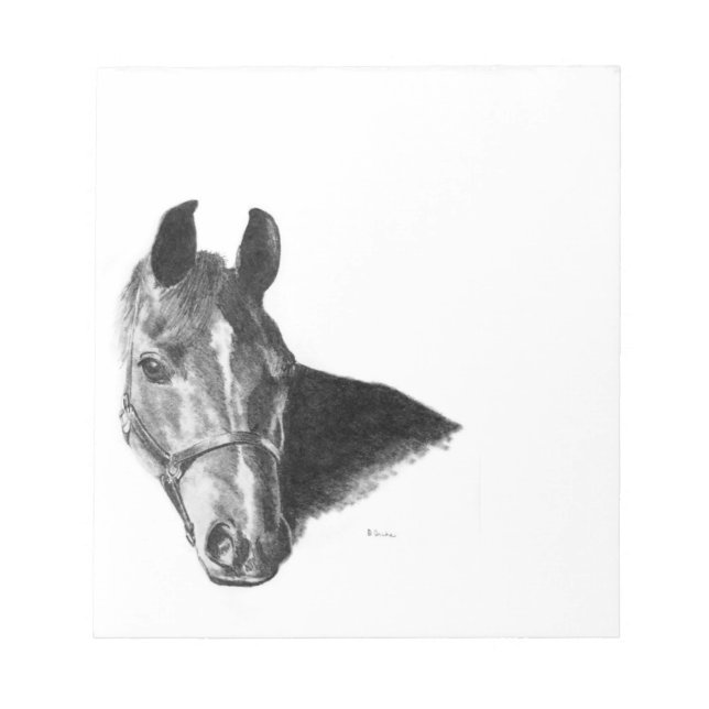Graphite Horse Head Anteckningsblock (Framsida)