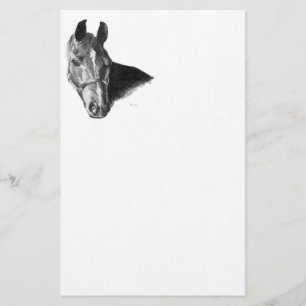 Graphite Horse Head Brevpapper